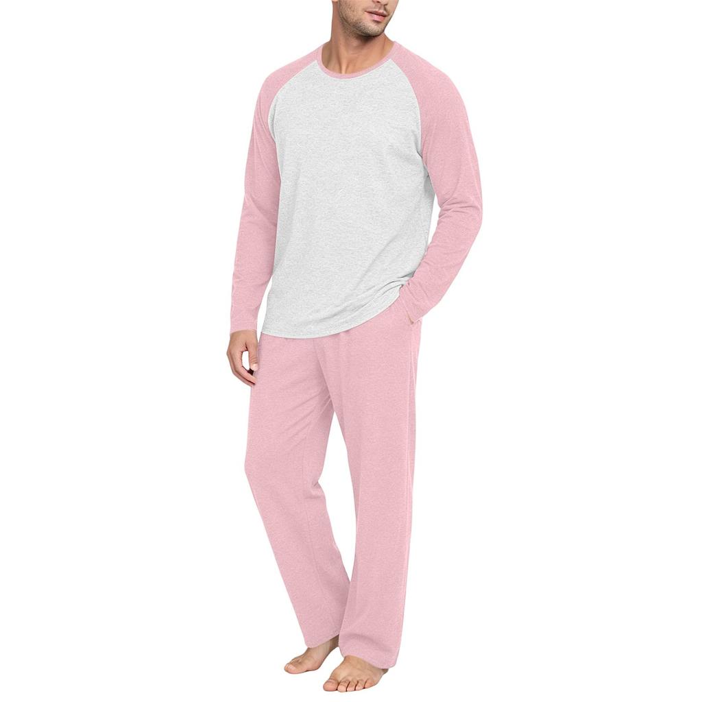 Men's Long Sleeve Pajama Set - Comfortable Sleepwear for Home Loungewear