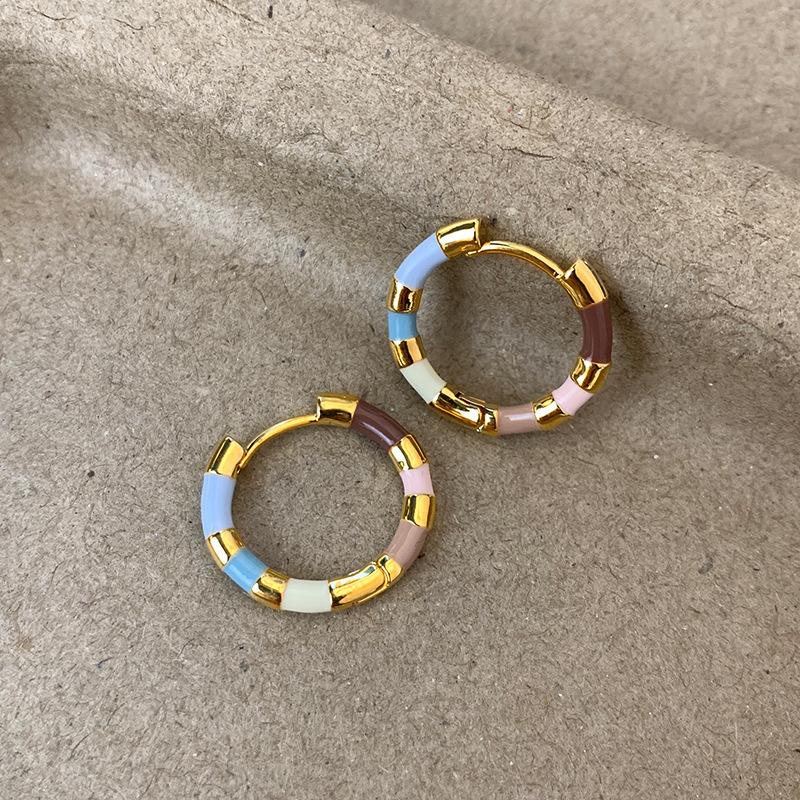 Эмалевые серьги Maillard ретро-цвета женские легкие роскошные серьги с небольшим темпераментом модные серьги