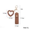 Elegant PU Leather Lipstick Holder Keychain & Backpack Charm