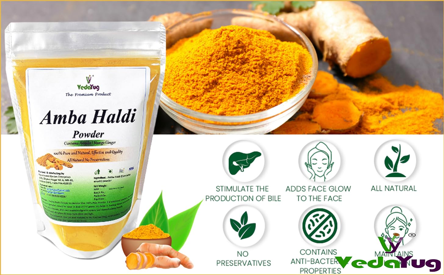VY VedaYug Amba Haldi Powder |