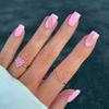Pink Love Fake Nails Nail Patch Short Square Valentine'S Day Nail Patch Fake Nails