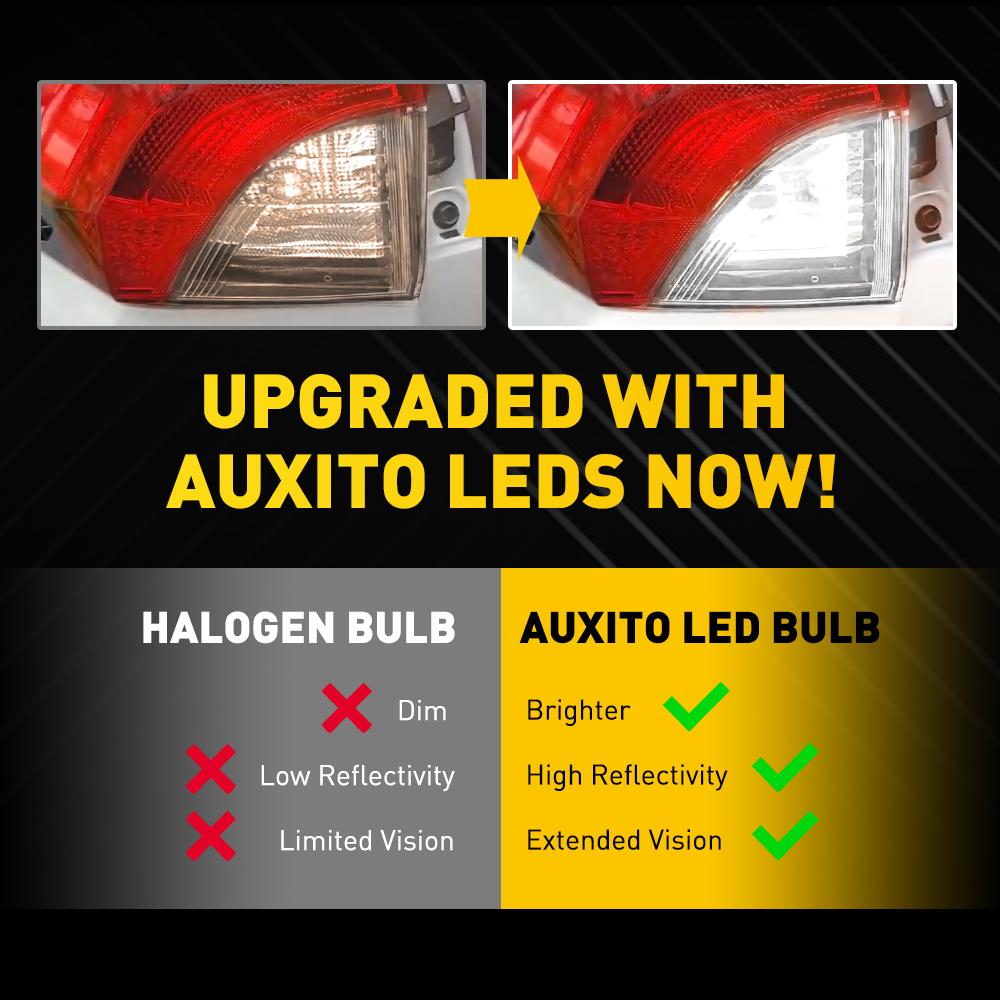 2x AUXITO T20 7443 7440 W21W W21/5W LED Bulb DRL Parking Reverse Lamp Stop Brake Signal Light White/Red/Yellow 12V 360° Lighting Dome Lights 6