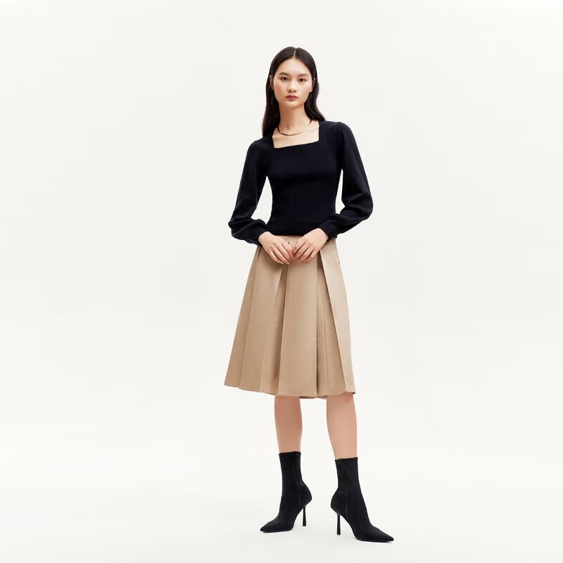 Veromoda Square Neck Lantern Sleeve Knit Top