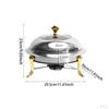 Chafing Dish Buffet Food Warmer Clear Lid Plates Portable Round Small Pot Camping Stove for