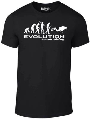 Men's Evolution of Scuba Diving T-Shirt – Funny Retro Swim Sea Boat Party Tee