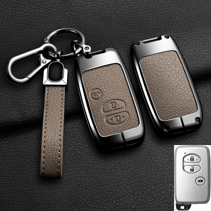 Interior Mouldings Alloy Car Key Case Cover Shell Fob For Toyota Prius 30 Alpha Aqua Land Cruiser Auris For Lexus LC 200 2012 -