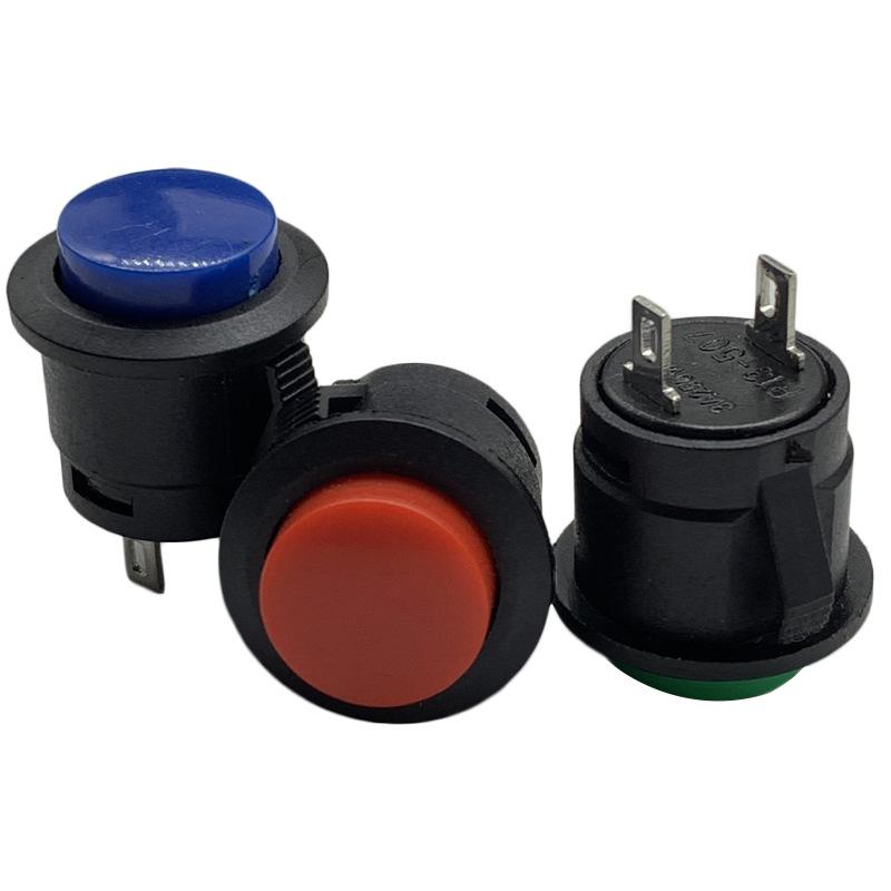 R13-507 16MM Round Momentary Push Button Switch - Black, White, Red