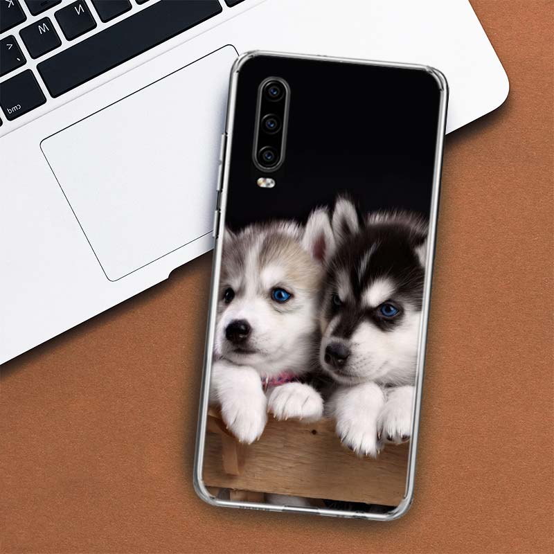Siberian Husky Dog Cover Phone Case For Huawei P30 P20 P10 P40 P50 Pro Mate 20 40 30 10 Lite Popular Fundas Art Gift Coque