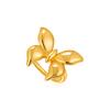 18K Gold Color Plated Smooth Butterfly Finger Ring Statement Waterproof Geometric Butterfly Ring for Women's Party Jewelry Gift