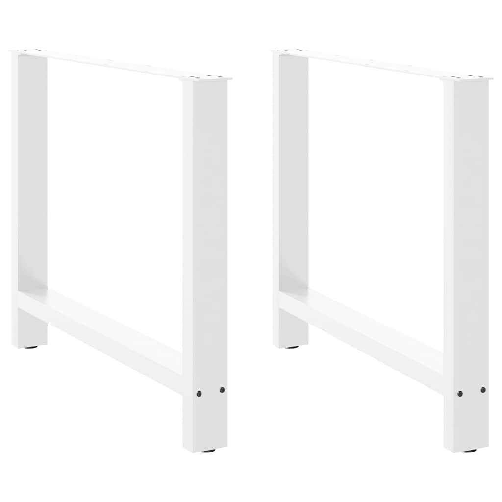 Vidaxl Nogi Do Stolika Kawowego, Białe, 2 Szt., 100X(72-73) Cm, Stal