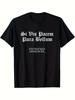 Men's Si Vis Pacem Para Bellum Latin Quote TShirt Black with White Gothic Lettering Ancient Rome Philosophy Tee AllSeaso