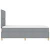 Boxspring bed with headboard Light gray 120 x 200 cm Fabric
