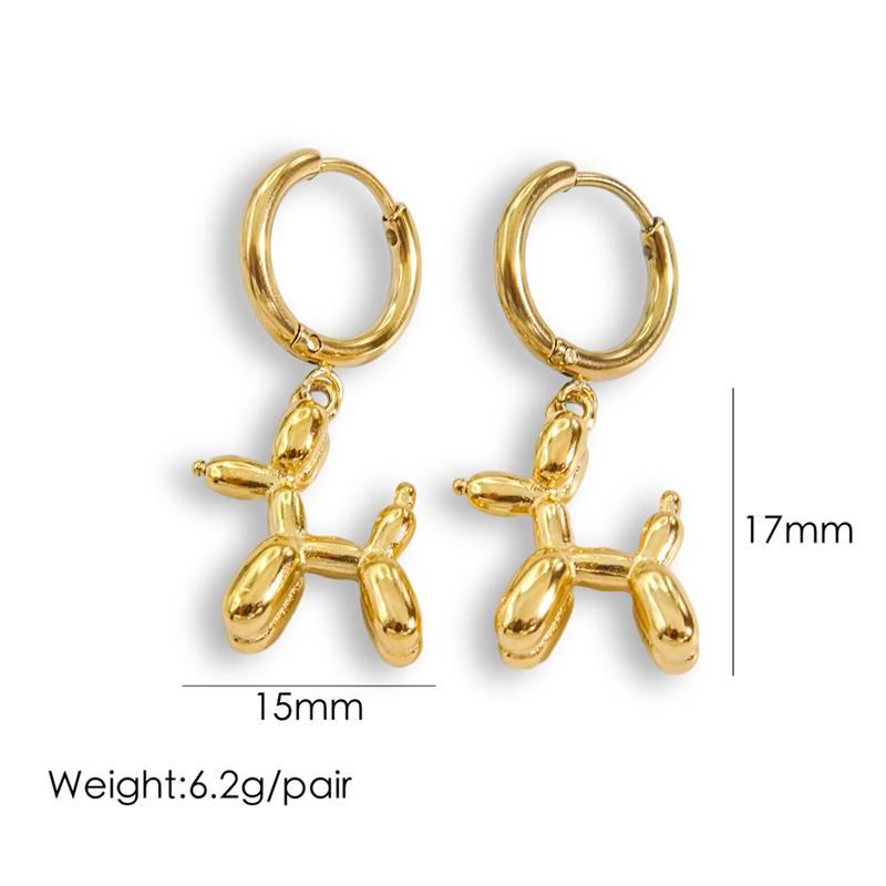 Beliebter Ballonhund Anhänger Hängende Ohrringe Für Damen Metall Stil Niedlich Tier Hoop Ohrring Modeschmuck Hochzeit Party Geschenke