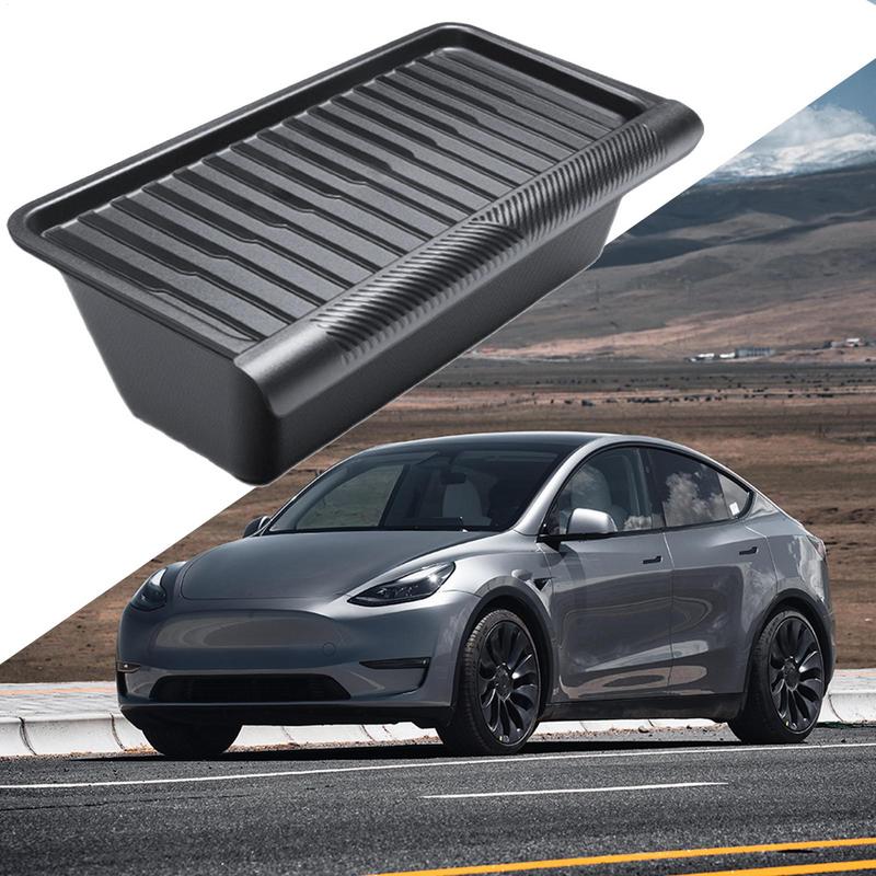 For New Version Of Tesla Model Y Under Seat Storage Organizer Waterproof Storage Bin Vehicle Accessories Under Seat Tray For