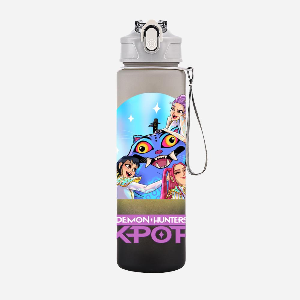 Anime Demon Hunters Printed Character Water Cup Demon Hunters Outdoor Portable Drinking Bottle for Boy Girl Gift