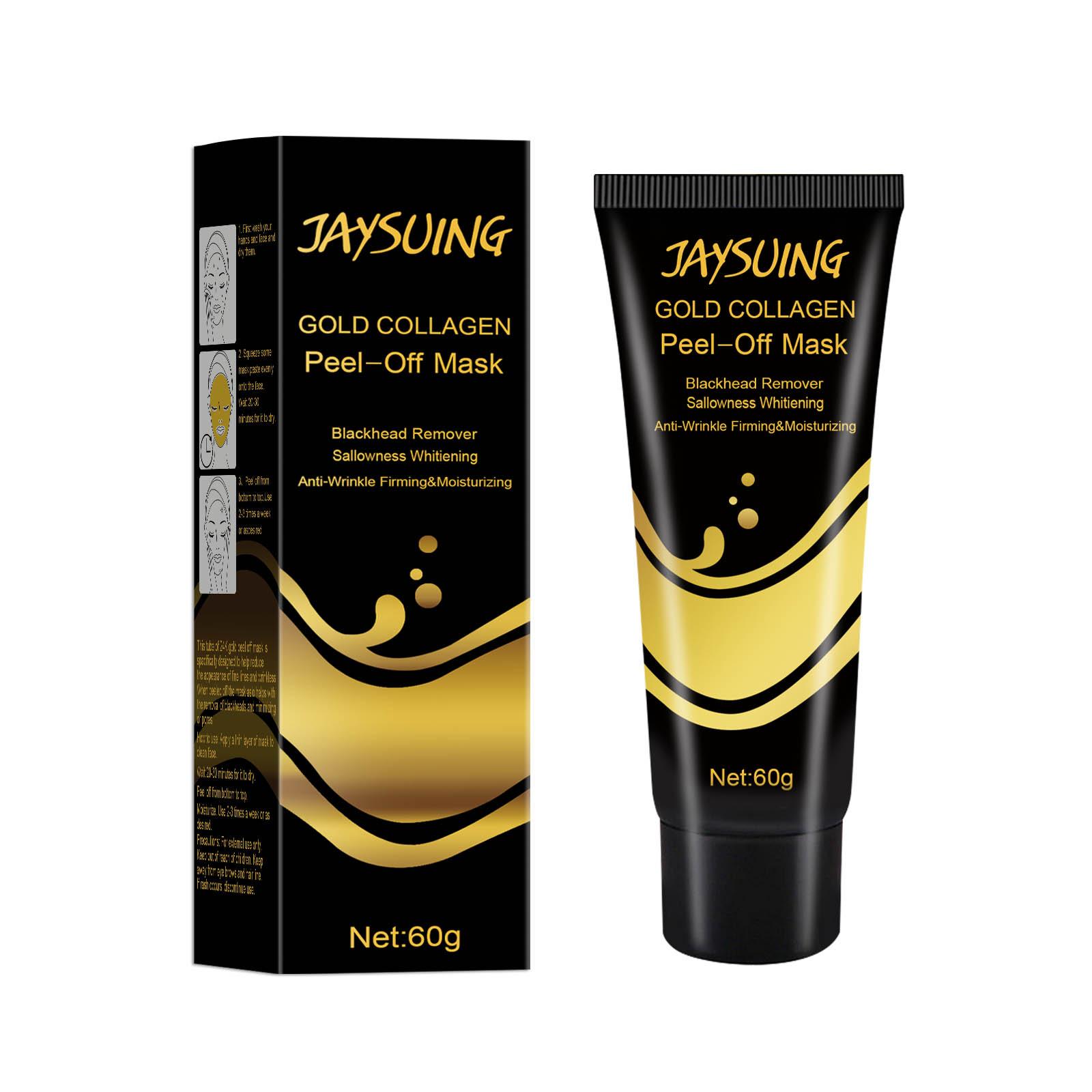 

Jaysuing Gold Peel-Off Mask Cream Removes Blackheads Hydrates & Moisturizes Minimizes Pores Controls Oil For Face Use 60g