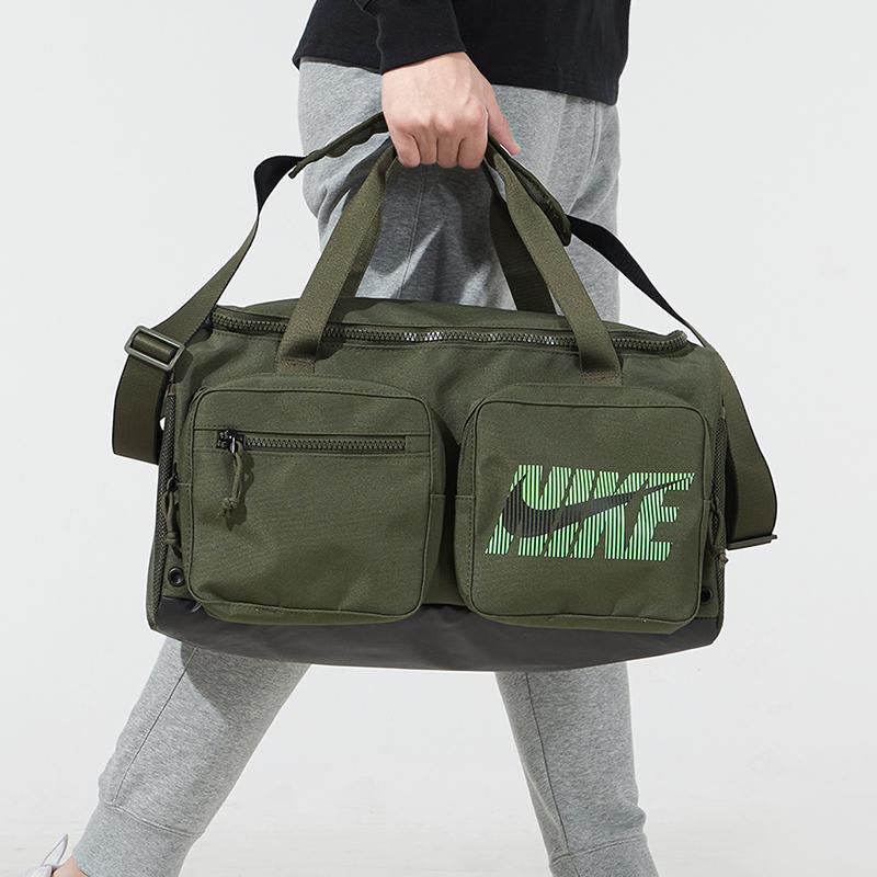 Nike Stoff Fitness Basketballtasche, Ein-Schulter-Handtasche, Reisetasche Unisex Armeegrün Lässig DB1147-325