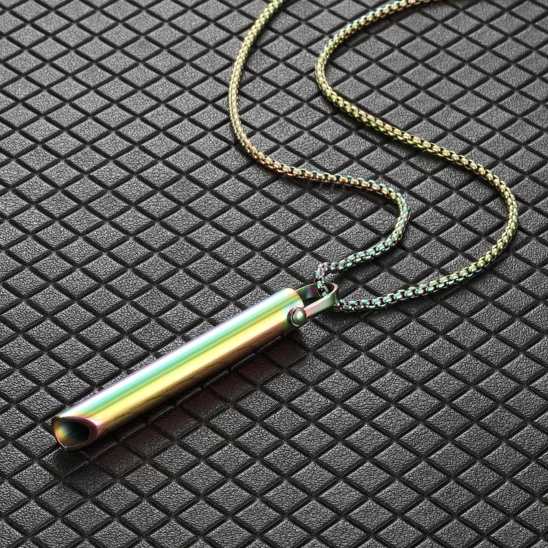 Mindfulness Breathing Necklace Opening Rings Stainless Steel Pendant Necklace Great for Meditation Practice Harmonies