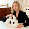 Adorable Big-Eyed Dog Plush Crossbody Bag - Fashionable Chain Design