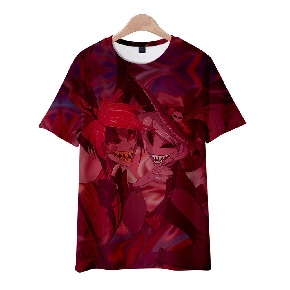 10 Colors Summer Fashion Women/Men's Casual Anime Hazbin Hotel Printed Cosplay Short Sleeve T-shirts