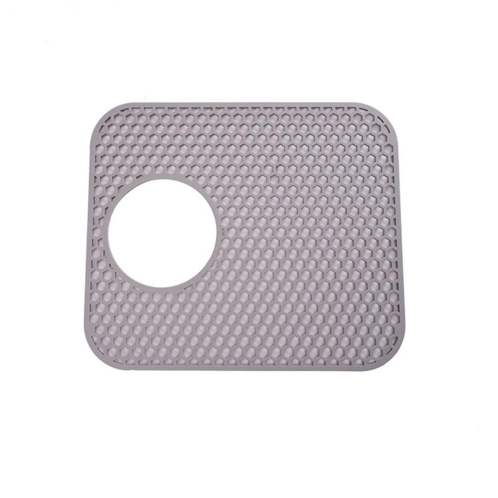 Grid Silicone Hollow Drainage Mat Silicone Sink Mat  for Bottom of Stainless Steel Sink