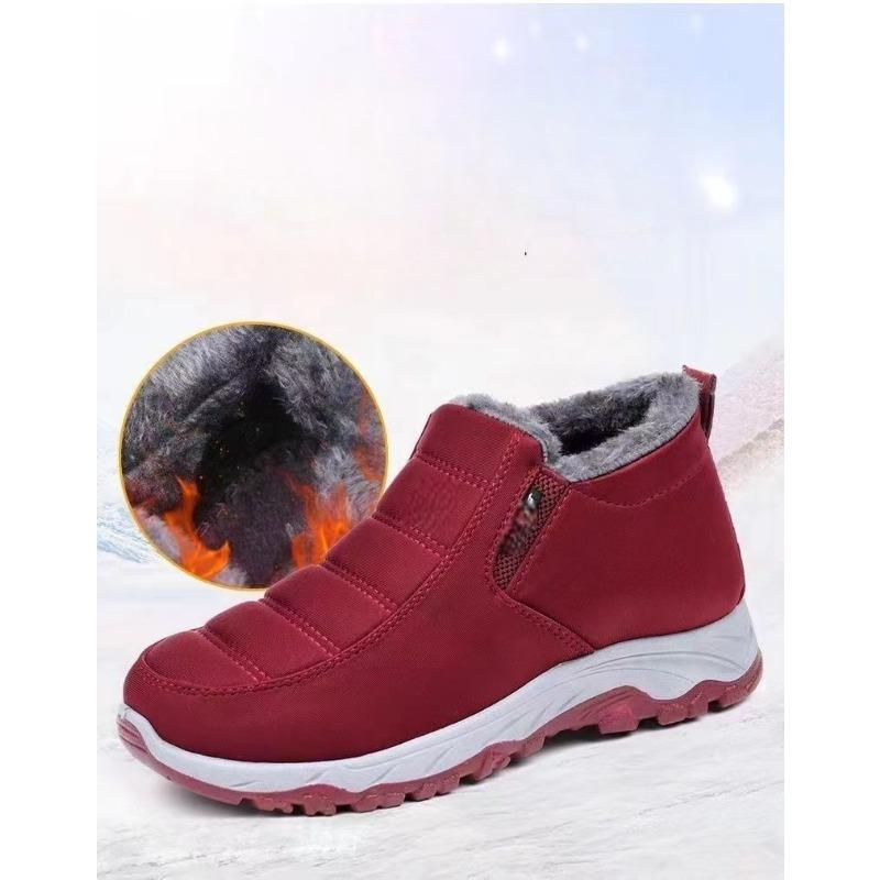 Unisex Winter Boots Fleece Lined Warm Snow Boots, Soft Sole Comfortable Casual Shoes for Seniors
