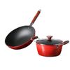 Longde Fein-Eisen Antihaft-Wok & Suppentopf Set