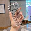 Art abstract face suitable for Apple 17 mobile phone case 15promax Amazon hot-selling ip16 two-color transparent case