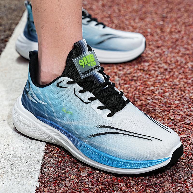 Attached video New mesh breathable sneakers Lightweight shock-absorbing running shoes