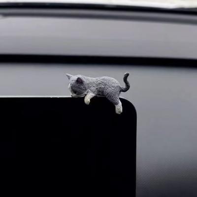 Car Decoration Creative Sleeping Cat Doll Auto Ornaments Toys Cat Micro Landscape Model Cute Car Interior Decoration Gifts