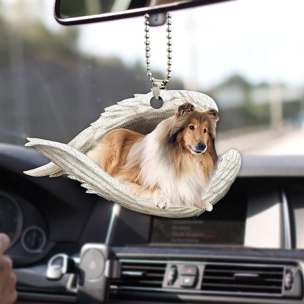 Wings Angel Vibrant Car Rearview Mirror Accessory For Pet Lovers Gift Stylish