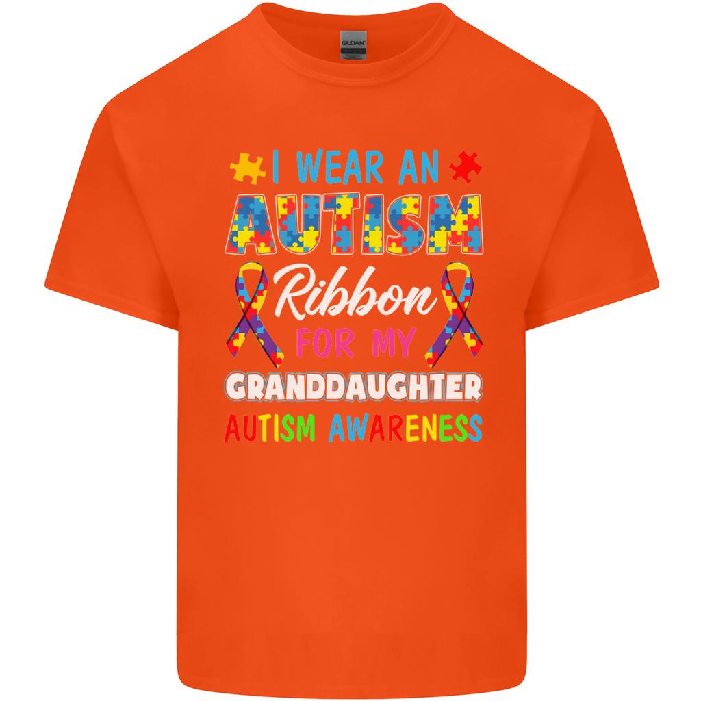 Autism Ribbon For My Granddaughter Autistic Unisexs Light Cotton TShirt