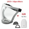 Full Face Shield Transparent Safety Mask with Filthers Oil-splash Proof Eye Facial Anti-fog Head Cover Work Protection Glasses
