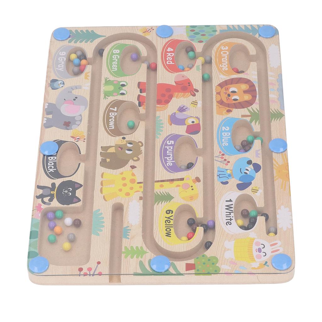 Magnetic Counting Toy Educational Wooden Color Number Matching Puzzle Board for Toddlers Kids S