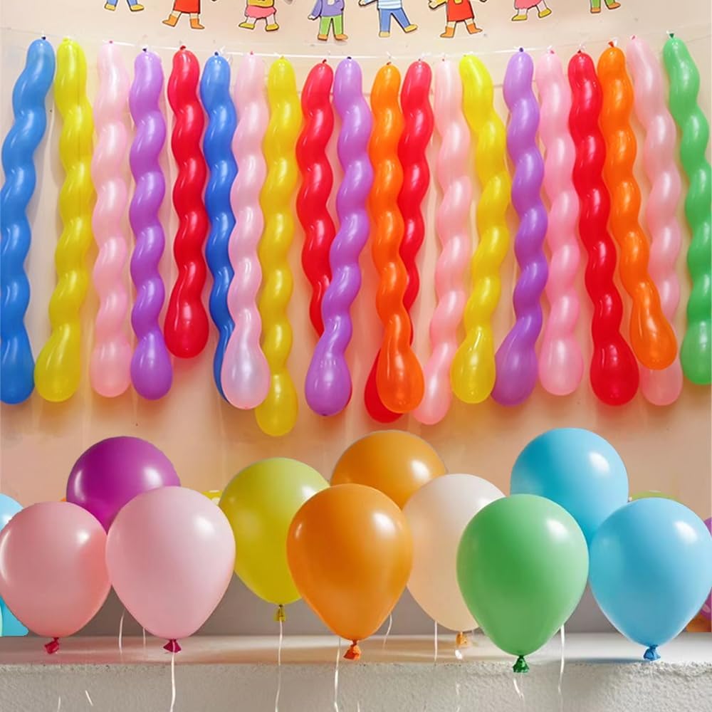 100/500Pcs Multicolor Long Balloons Twist Spiraal Latex Balloon Wedding Birthday Holiday Party Decorations Boys Girls Toys
