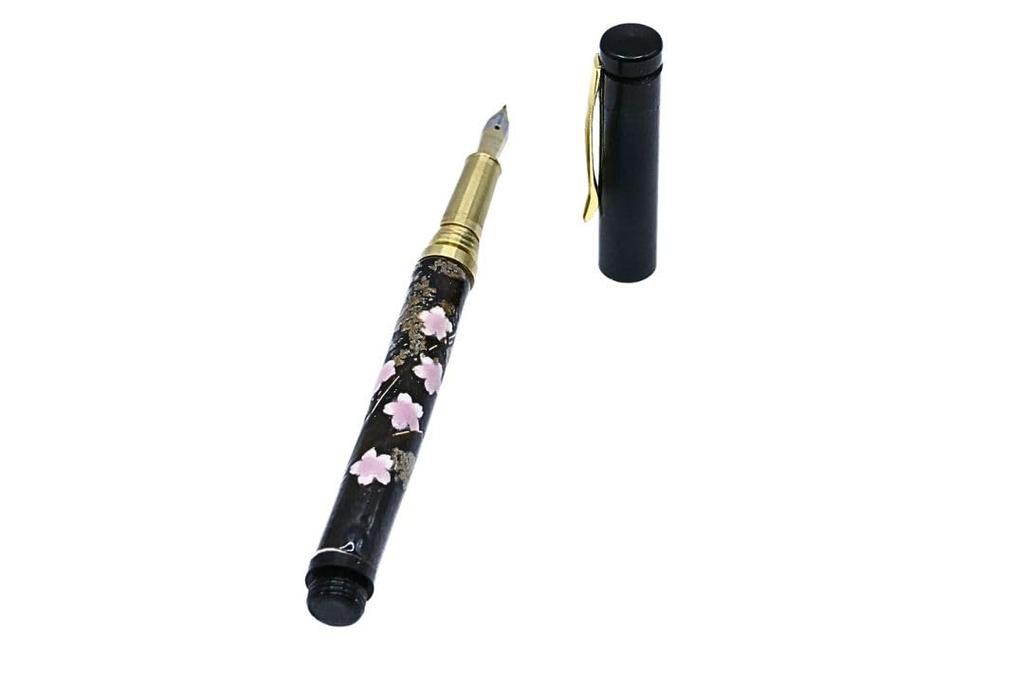 Kiyoteru Craft Porcelain Fountain Cherry Blossom Brown Pen, Pattern, Star, CLJ_TFP_255
