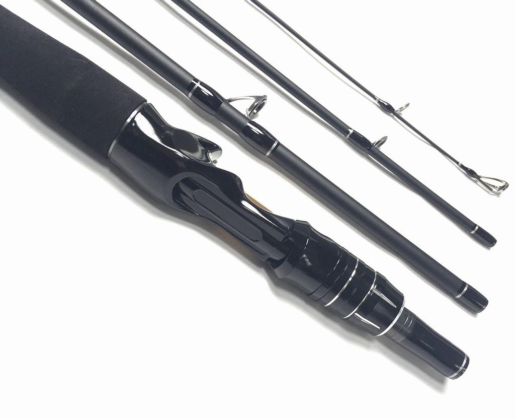 EVA 6ft Bait Pack Rod 4 Pieces Spinning Rod Bait Bass Rod Travel Rod Rockfish Trout Rod (1.8m) (M) Rod)