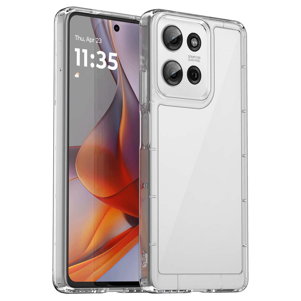 Für Motorola Moto G75 5G Hülle TPU+Acryl Schutzhülle Transparent