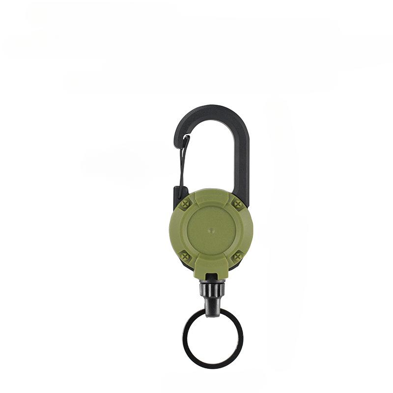 1Pcs Anti-diebstahl Metall Einfach-zu-ziehen Schnalle Seil Elastische Schlüsselbund Sportliche Einziehbare Schlüssel Ring Anti verloren Yoyo Ski Pass ID Karte