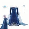 Elsa hercegnő ruha Jégvarázs Cosplay jelmez Gyerekeknek Szerepjáték öltözék Lányoknak Téli ruha Gyapjú bélésű Vastag