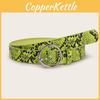 Summer Womens Fashion Belt With Animal Print And Alloy Closure For Office And Outings