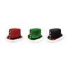 Christmas Top Hat Fabric Santa Party Cap Creative Funny Headgear Festive Carnival Snowman Hat for Men Women Adults