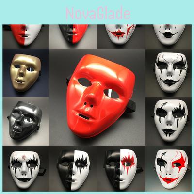 Unique Hand-painted White Full Face Mask For Halloween Costume Parties And Performances