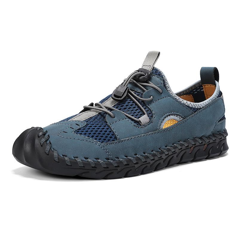 

Популярные летние сандалии, дышащие, новые пляжные туфли, повседневная обувь больших размеров, мужская сетчатая обувь, модная сетчатая обувь 45