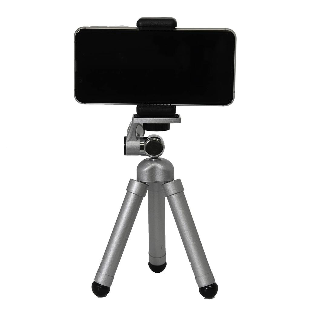 KING Smartphone Pocket 10 Smartphone 822437 Tripod, Section, Silver, KPT10-SV, Free-Mount Head, Compatible,