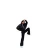 Women's Grey Cropped Zipper Hoodie and Loose Fit Sweatpants Casual Lounge Set