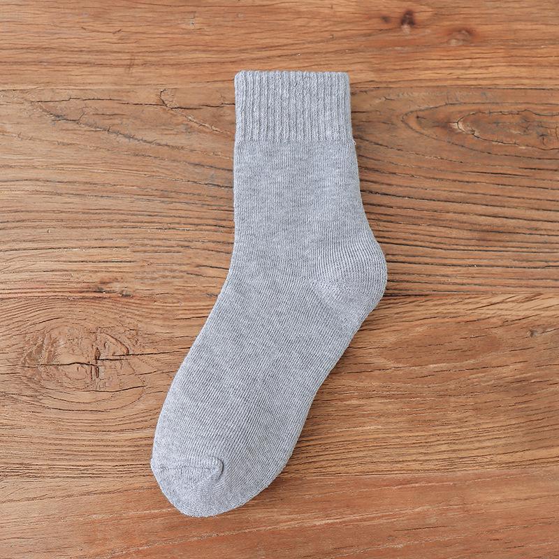 Women's Mid-Calf Autumn/Winter Cotton Socks & Men's Thick Fleece-Lined Warm Terry Over-the-Knee Socks