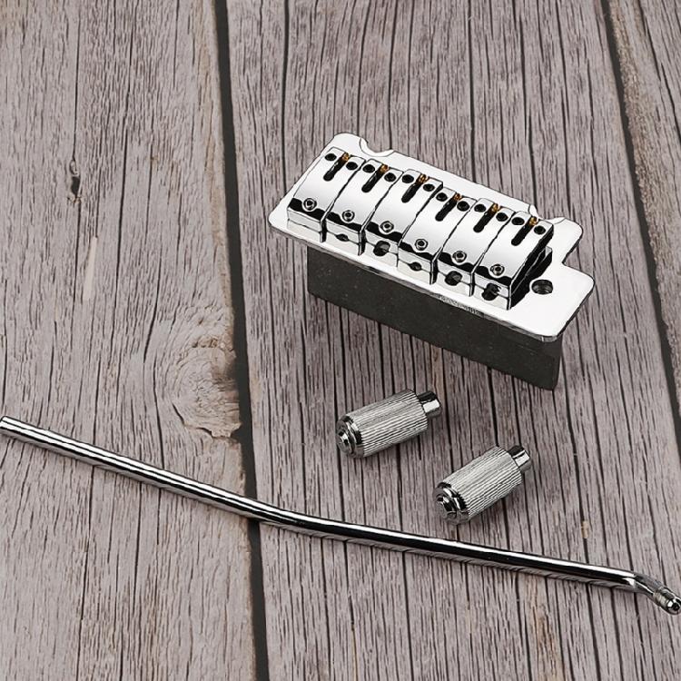 Electric Guitar Tremolo Bridge with Rod Vintage Bent Steel Saddles Brass Base 6 String Guitar Bridge Guitar Accessories