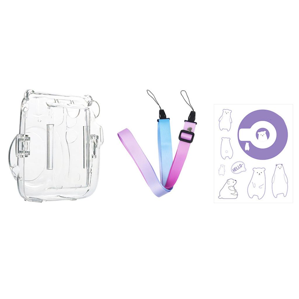 Camera Case for mini11 Transparent Fashion PVC Camera Protective Case with Shoulder Strap