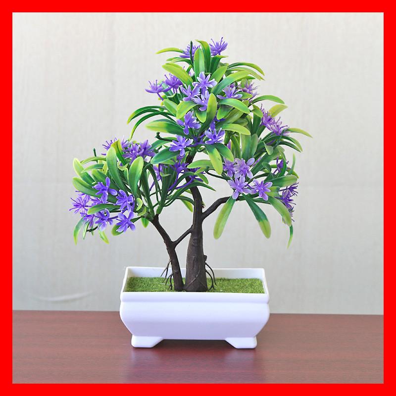 Simulated Multicolor Siraitia Grosvenorii Flower Artificial Green Plant Potting